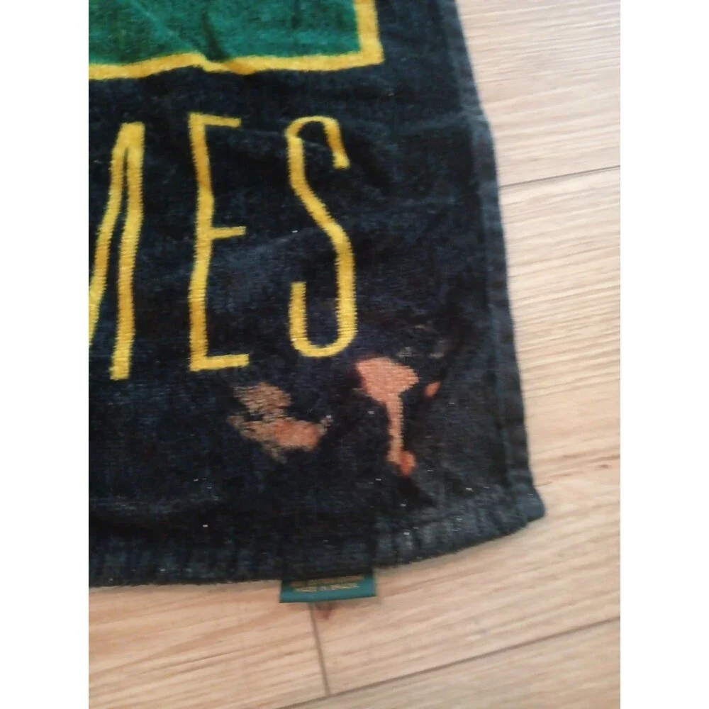 Olympic Games 1996 Atlanta Olympics Summer Beach 90s Vintage Towel Green Black